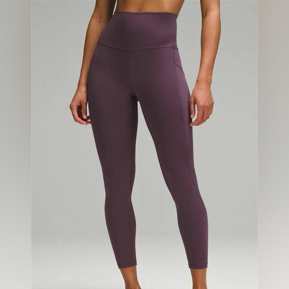 NWT Lululemon Wunder Train HR Tight 25” Pockets 20 Grape Thistle - Picture 2 of 6